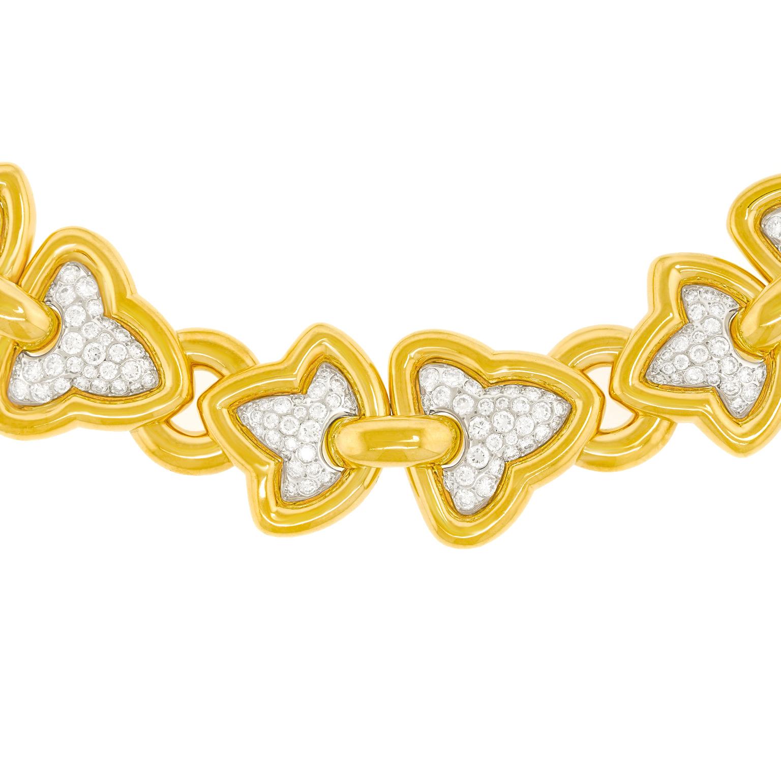 Seventies Italian Design Diamond Necklace For Sale 4