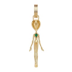 Diamant-Mono-Ohrring aus 18K Vermeil Gold - She's an Alien