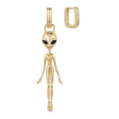 Diamond Mono Earring in 18K Vermeil Gold – She’s an Alien