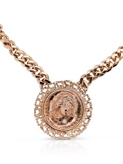 Diamond Morgan Dollar Gold Emblem on Cuban Chain Yellow Gold