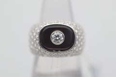 Anello in platino con diamante Madreperla, Unisex