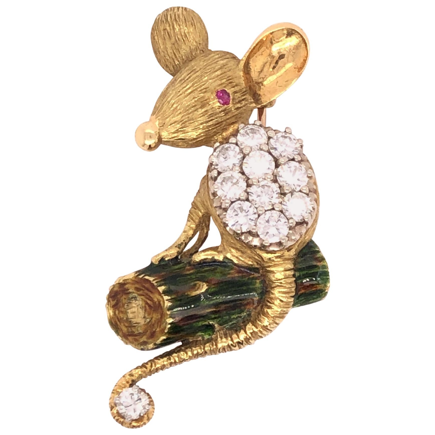 Diamond Mouse Pin at 1stDibs