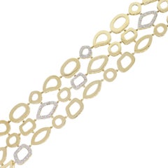 Diamond Multi Circle Wide Bracelet