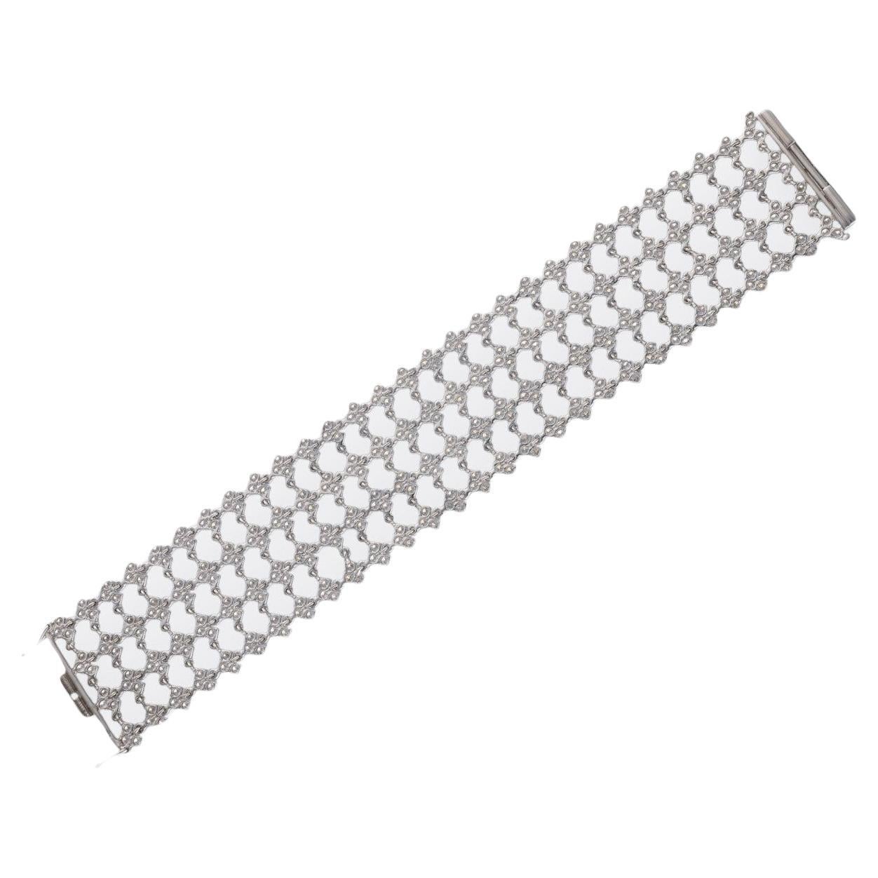 Diamond multi link cuff bracelet 11.27cts For Sale
