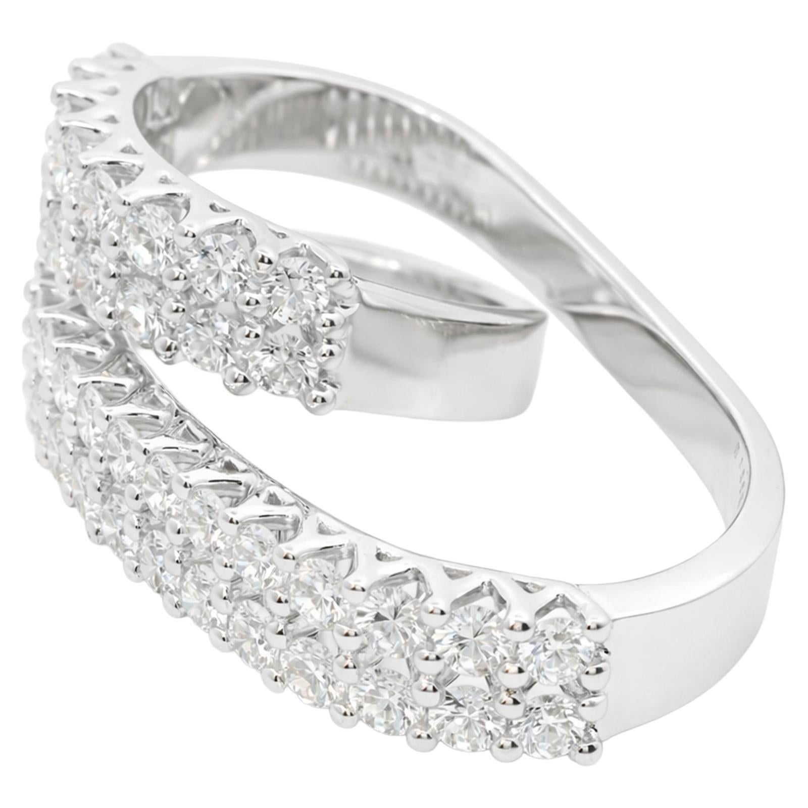 Diamond Multi-row Wrap Ring - image 2