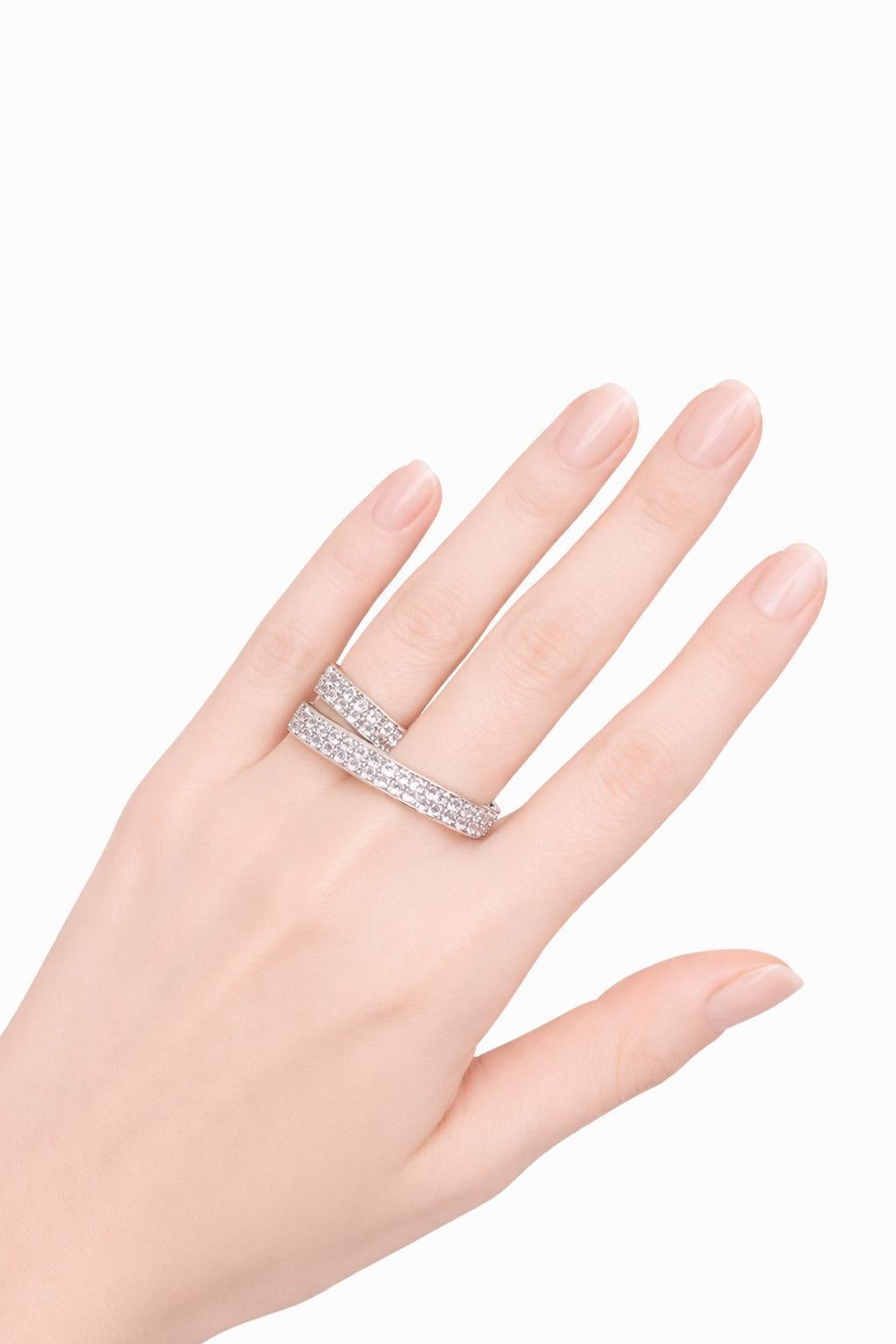 Diamond Multi-row Wrap Ring - image 5
