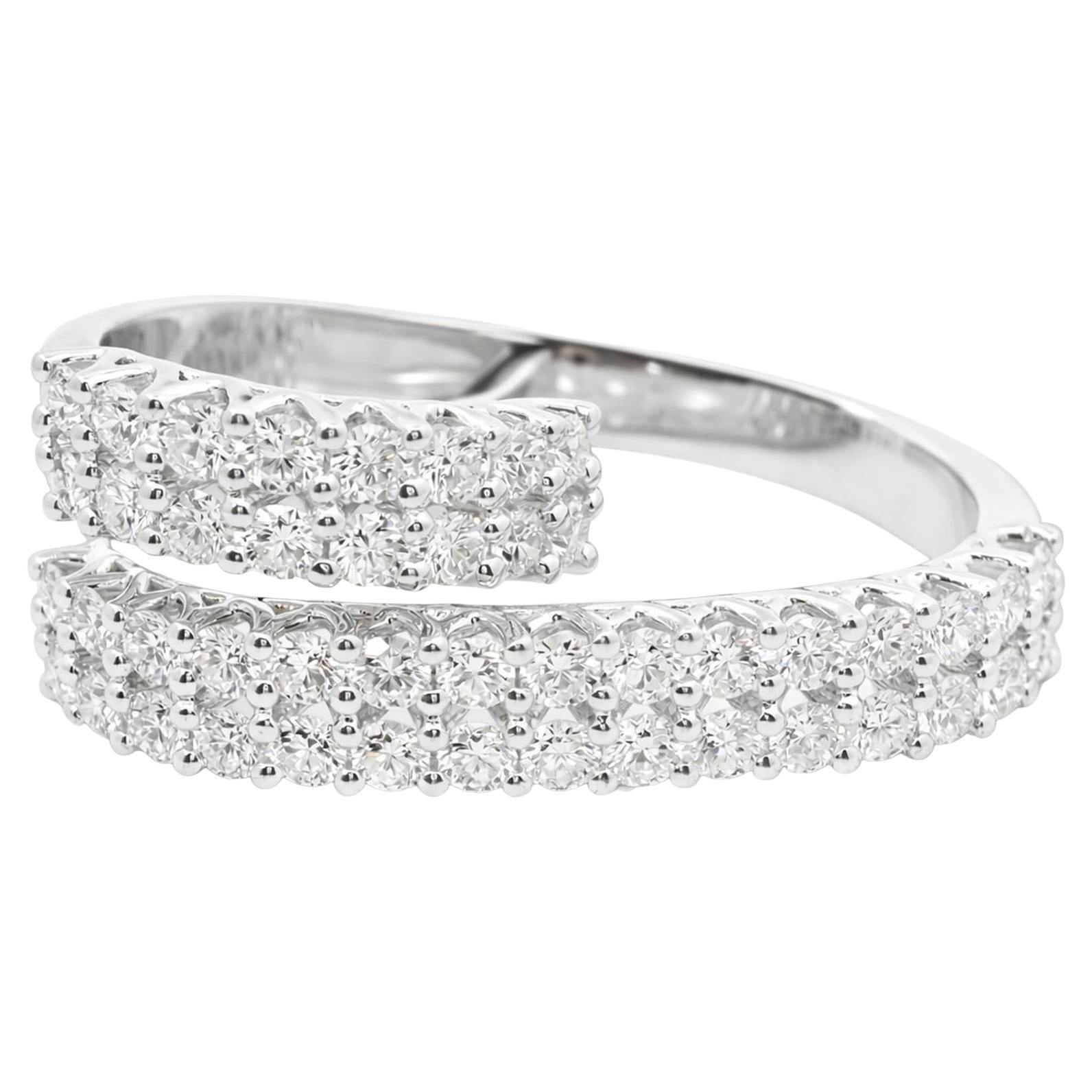 Diamond Multi-Row Wrap Ring