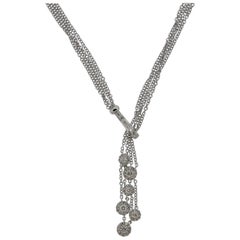 Diamond Multi-Strand Gold Drop Necklace