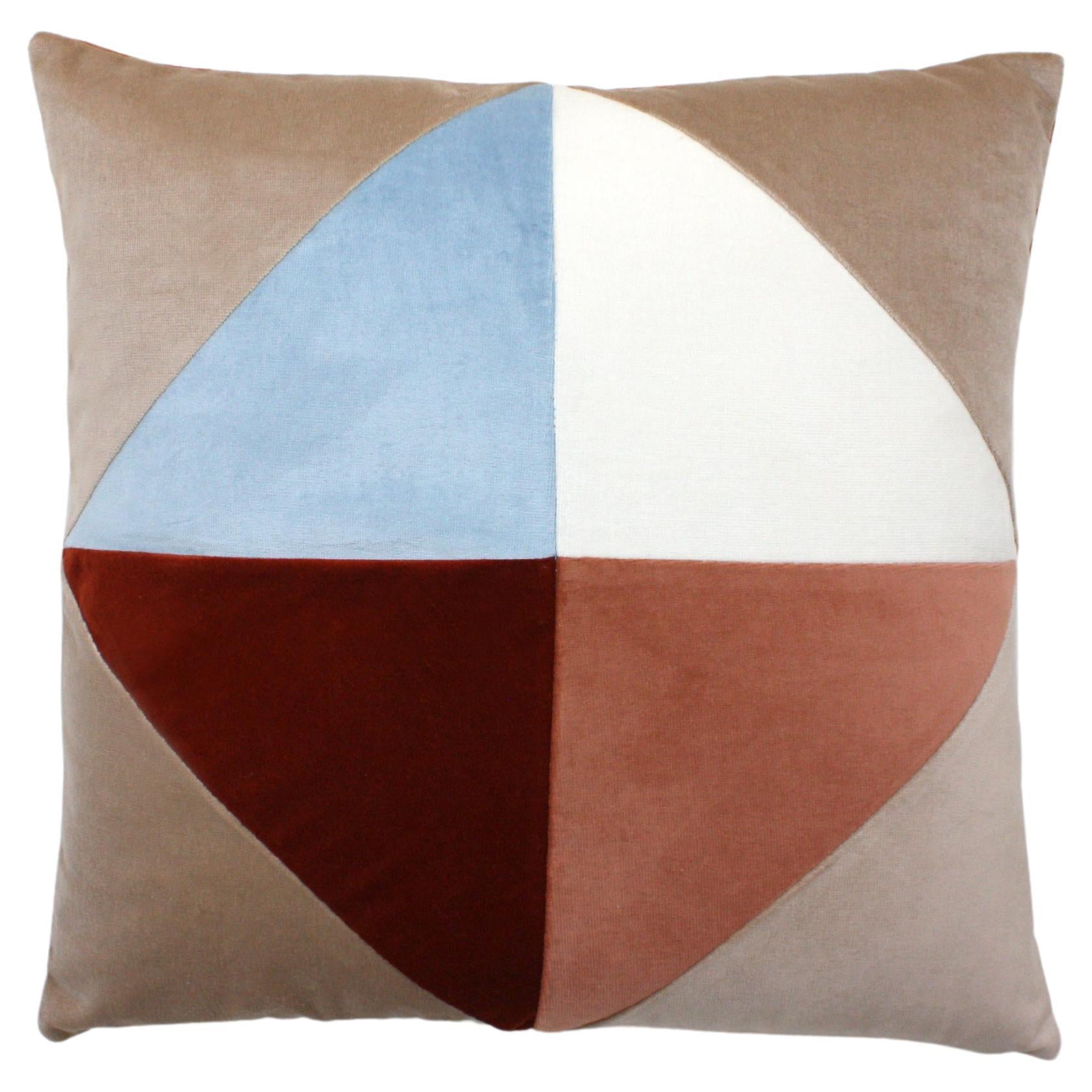 Diamond Earth Velvet Deluxe Handmade Decorative Pillow For Sale