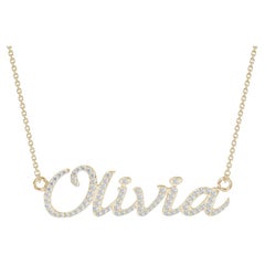 18k Gold Diamond Letter Name Necklace 18k Gold Diamond Letter Name Necklace