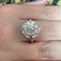 Diamond & Rare Natural Pink Diamond Rose Floral Rose Gold Cocktail Ring