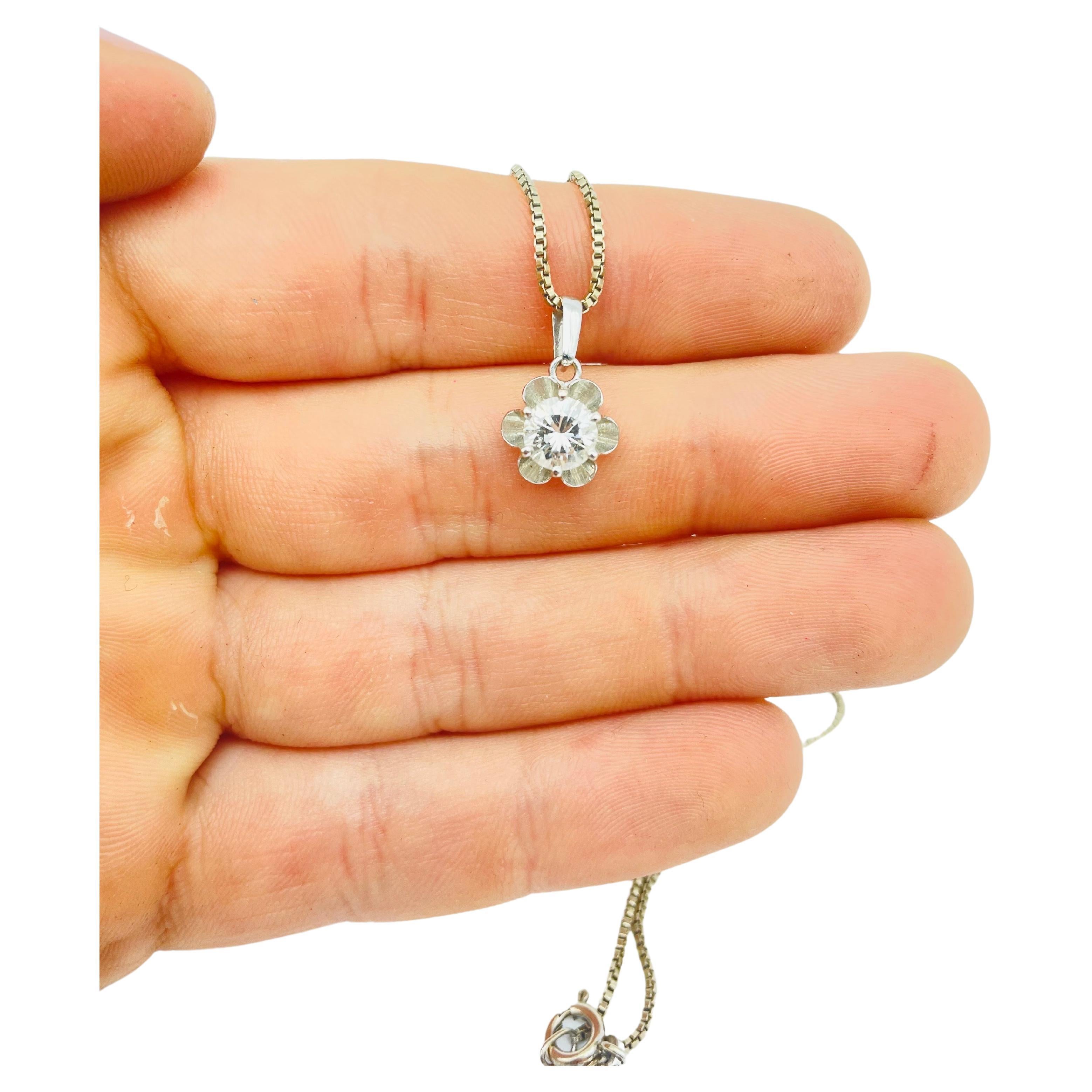Diamond necklace 1.25ct in a brilliant cut  For Sale 8