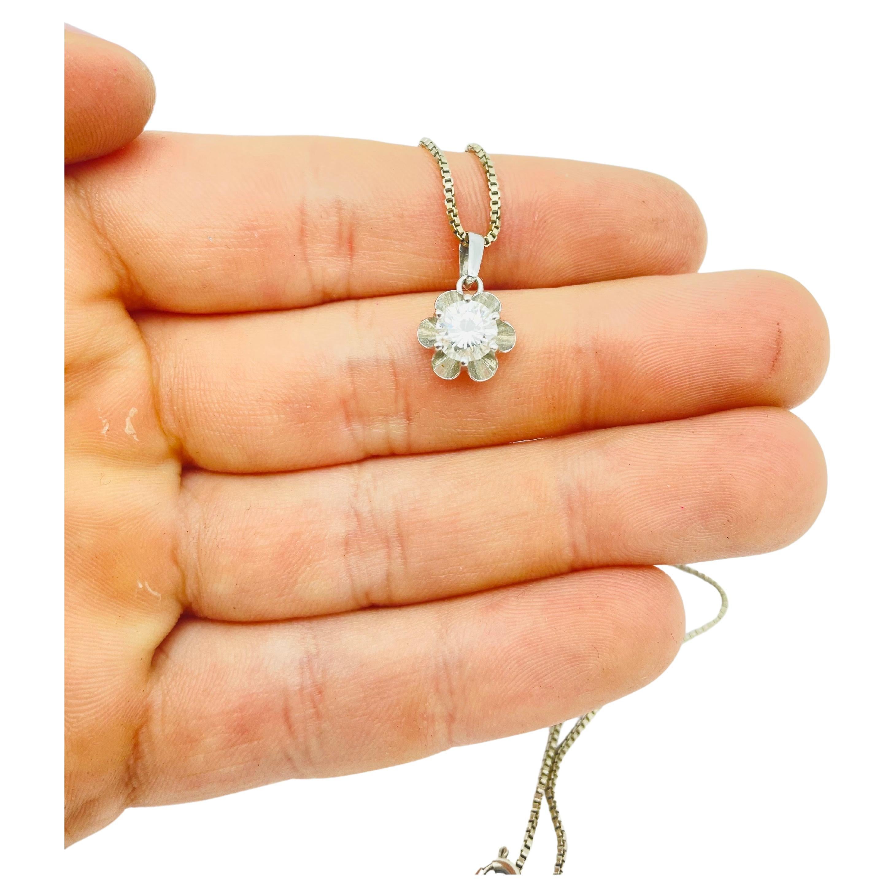 Diamond necklace 1.25ct in a brilliant cut For Sale 9