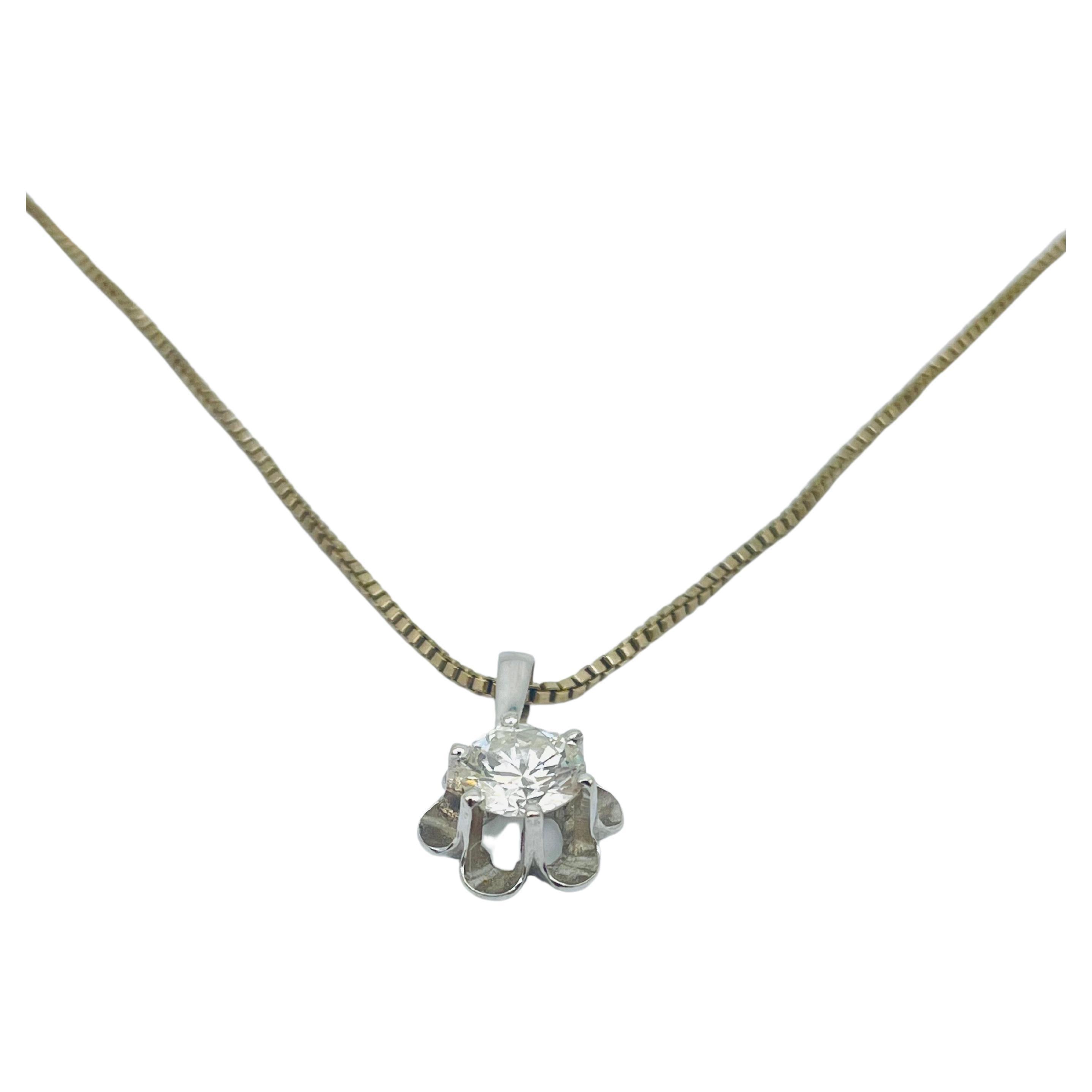 Women's or Men's Diamond necklace 1.25ct in a brilliant cut  For Sale