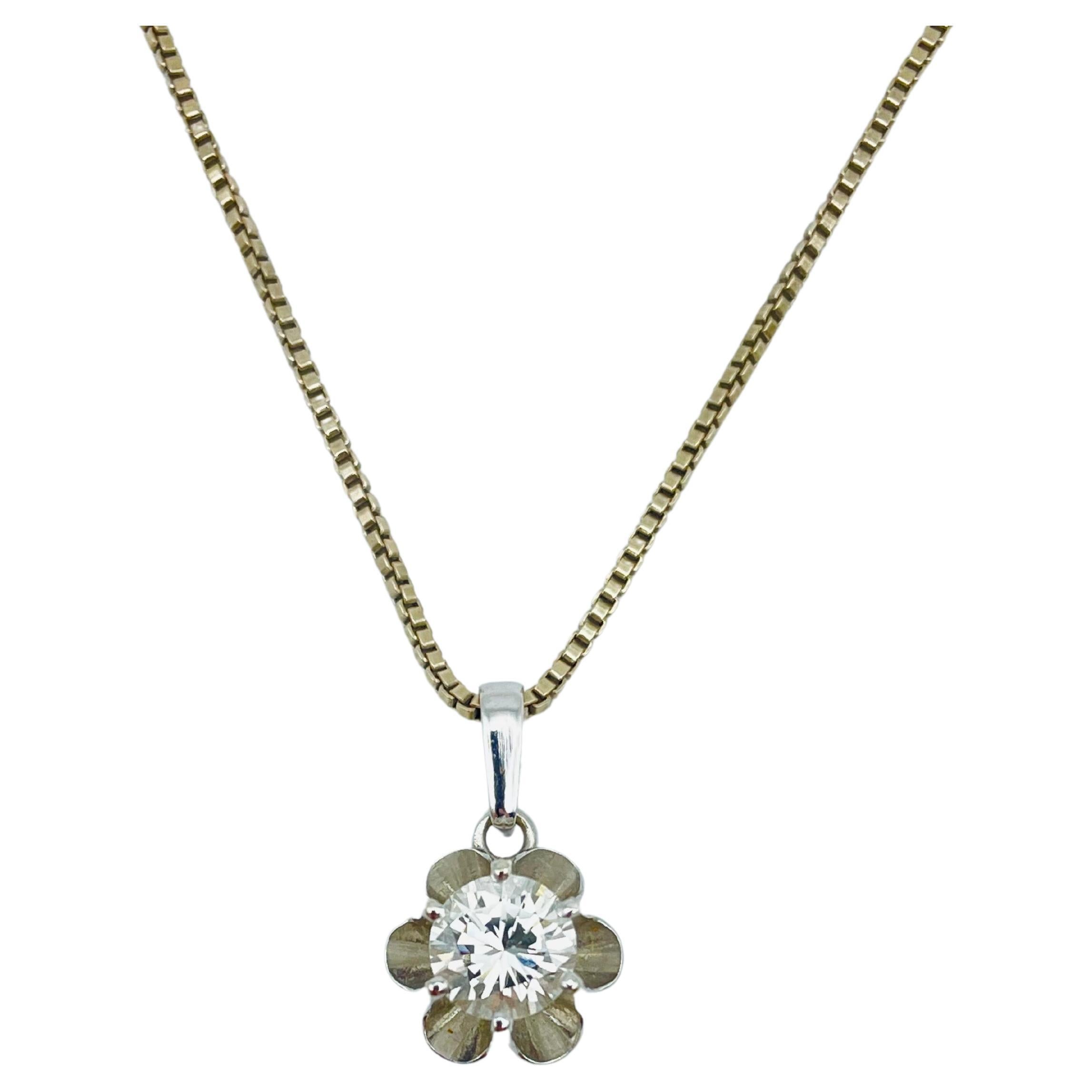 Diamond necklace 1.25ct in a brilliant cut  For Sale
