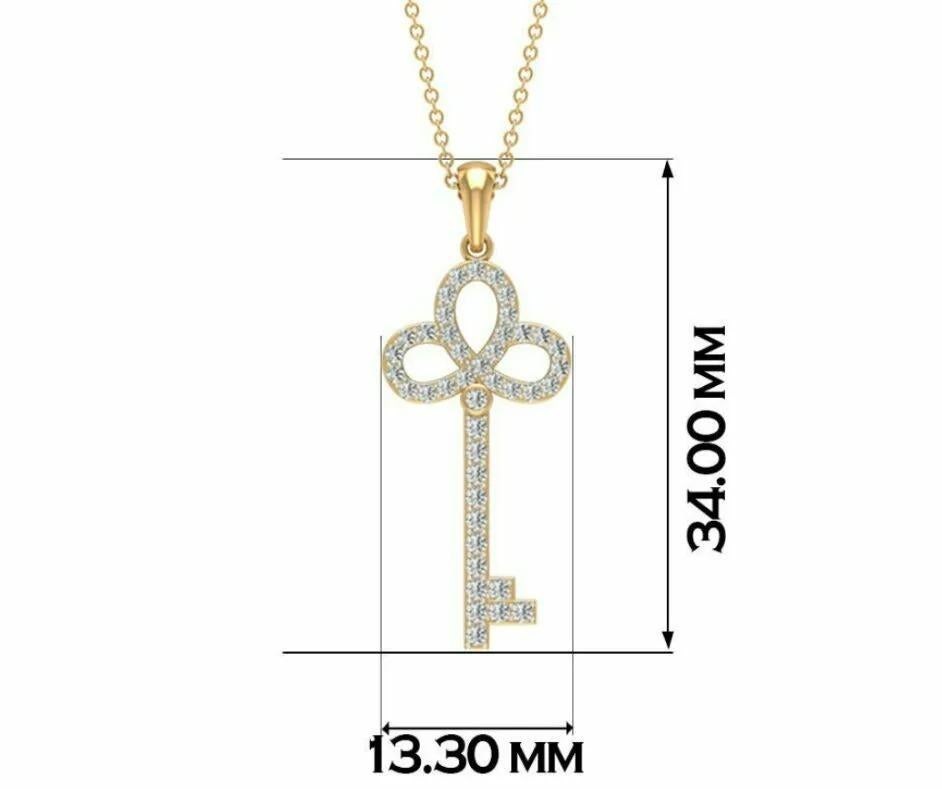 Collana Pedant con medaglione di diamanti in oro massiccio 14 carati In condizioni Nuovo in vendita a Chicago, IL