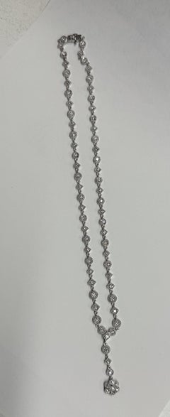 Collar de diamantes de oro blanco de 14k 2,51 cts.  19,80 gramos