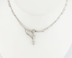 Diamant-Halskette 14K Weißgold Choker 1,40 TDW