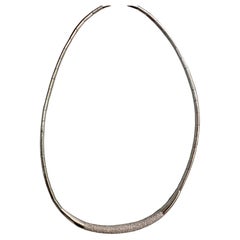 Diamond necklace 14KT white gold modern diamond necklace rope diamond style