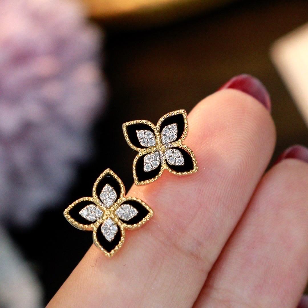 Diamant-Halskette 18k Gold Ohrring und Halskette (Zeitgenössisch) im Angebot