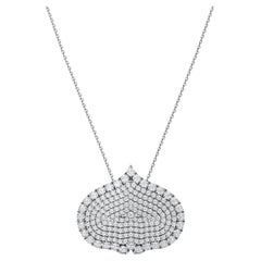 Diamond Necklace 18K White Gold Eye Adore Pendant