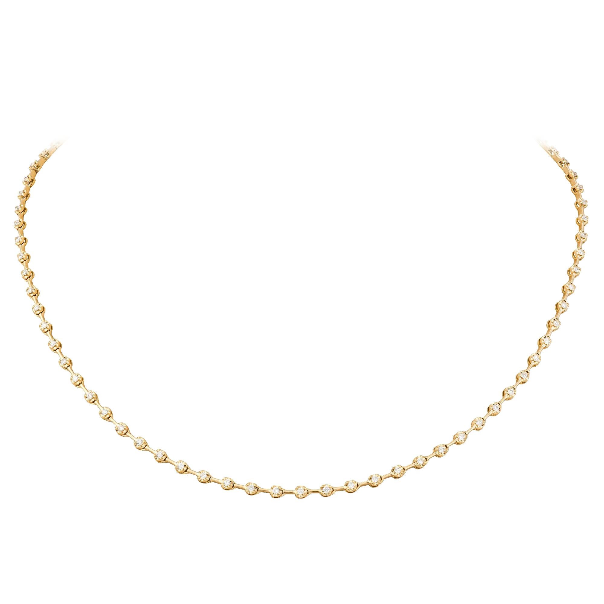 Diamant-Halskette aus 18 Karat Weißgold für Sie