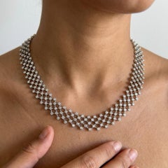 Diamond Necklace 2.40 Carat 18K White Gold Brilliant Cut Collier