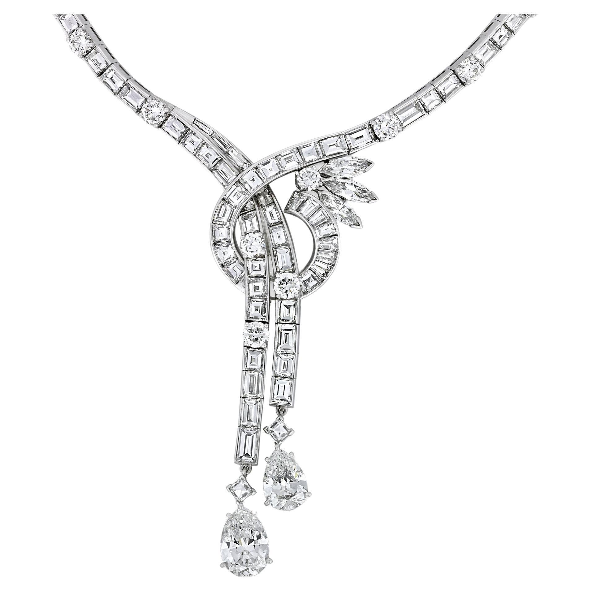 Diamond Necklace, 36.77 Carats For Sale