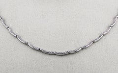Diamond Necklace and Bracelet in 14K White Gold