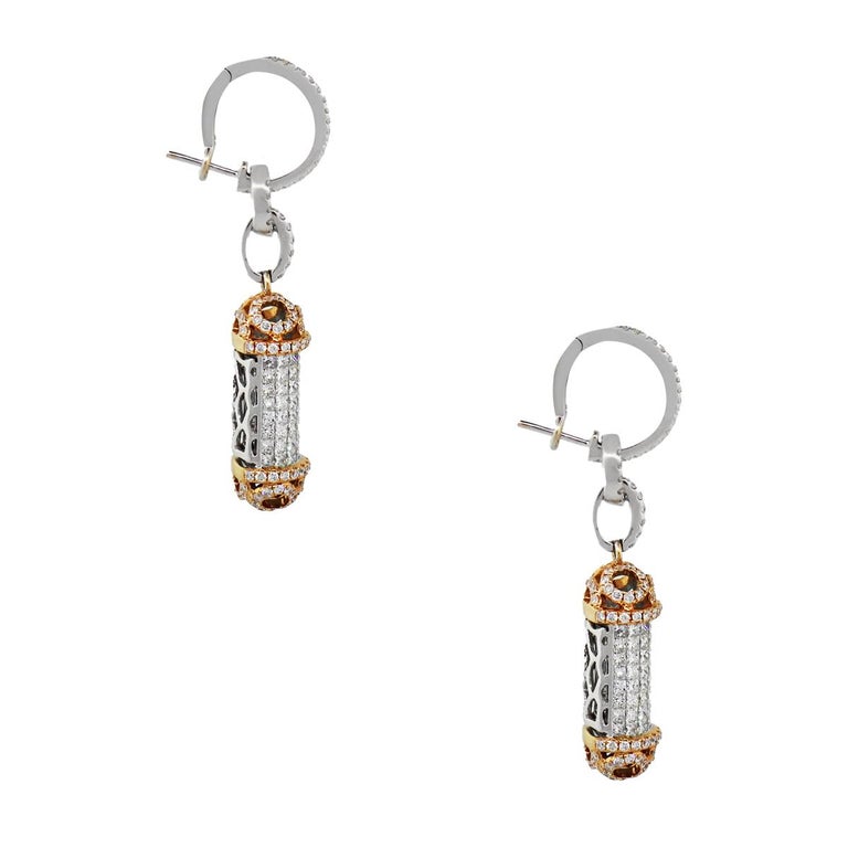 Diamond Necklace and Earrings Set For Sale at 1stDibs