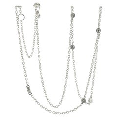 Diamond Necklace by the Yard Station 14k White Gold .20 Carat