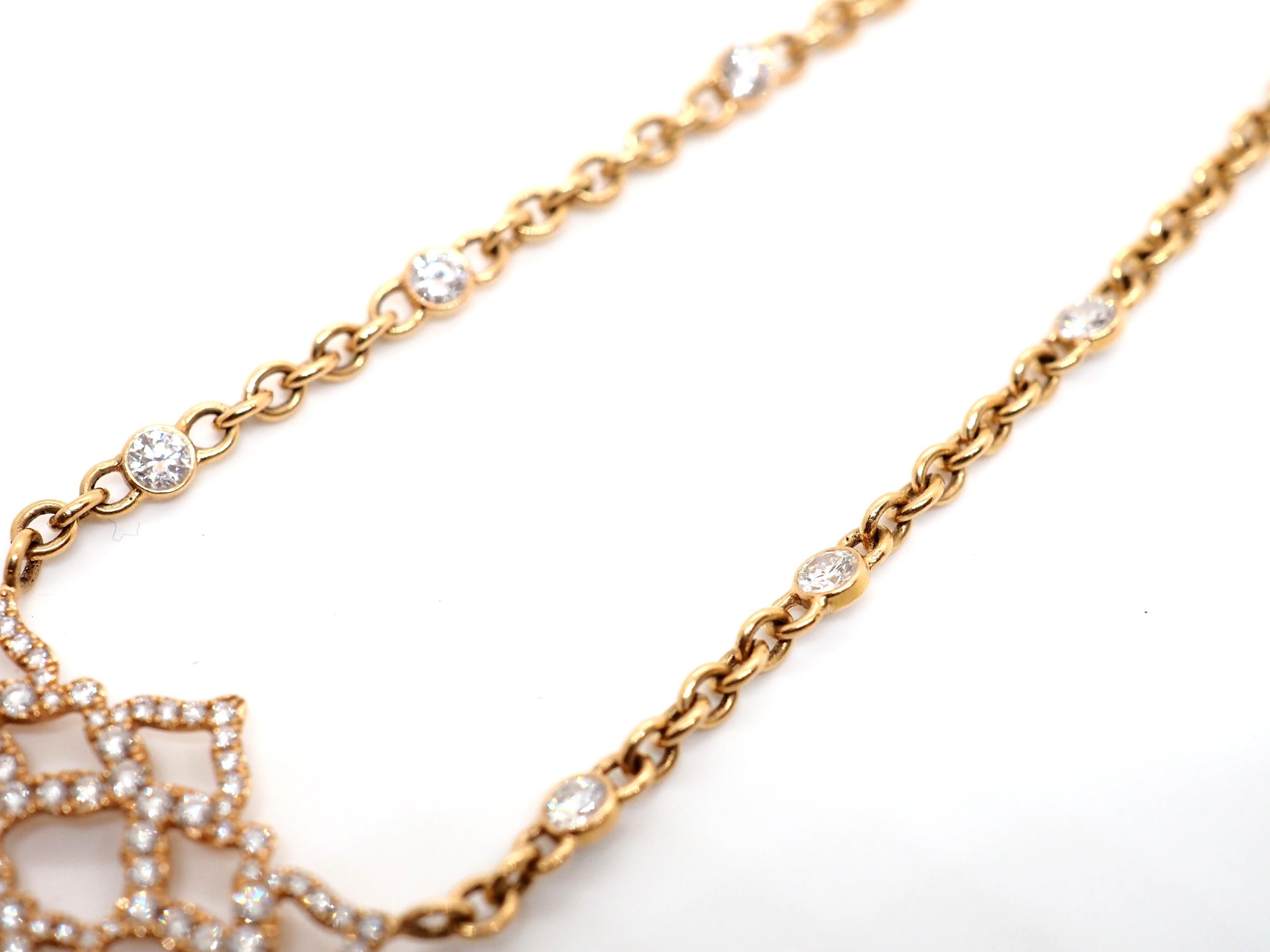Diamant-Halskette mit Ketten von Caspita aus 18 Karat Gelbgold im Angebot 5