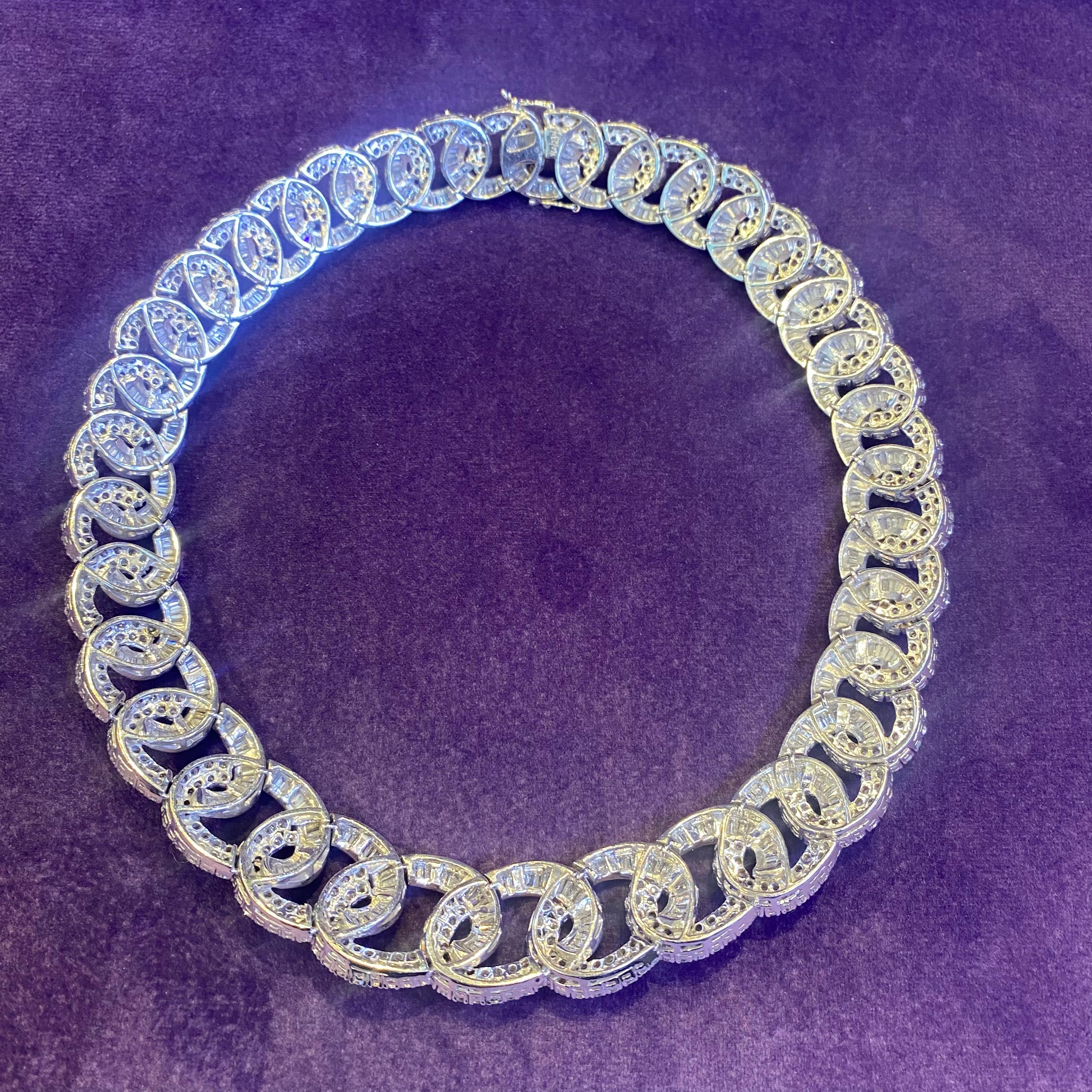 Diamond Necklace & Earrings Set For Sale 3