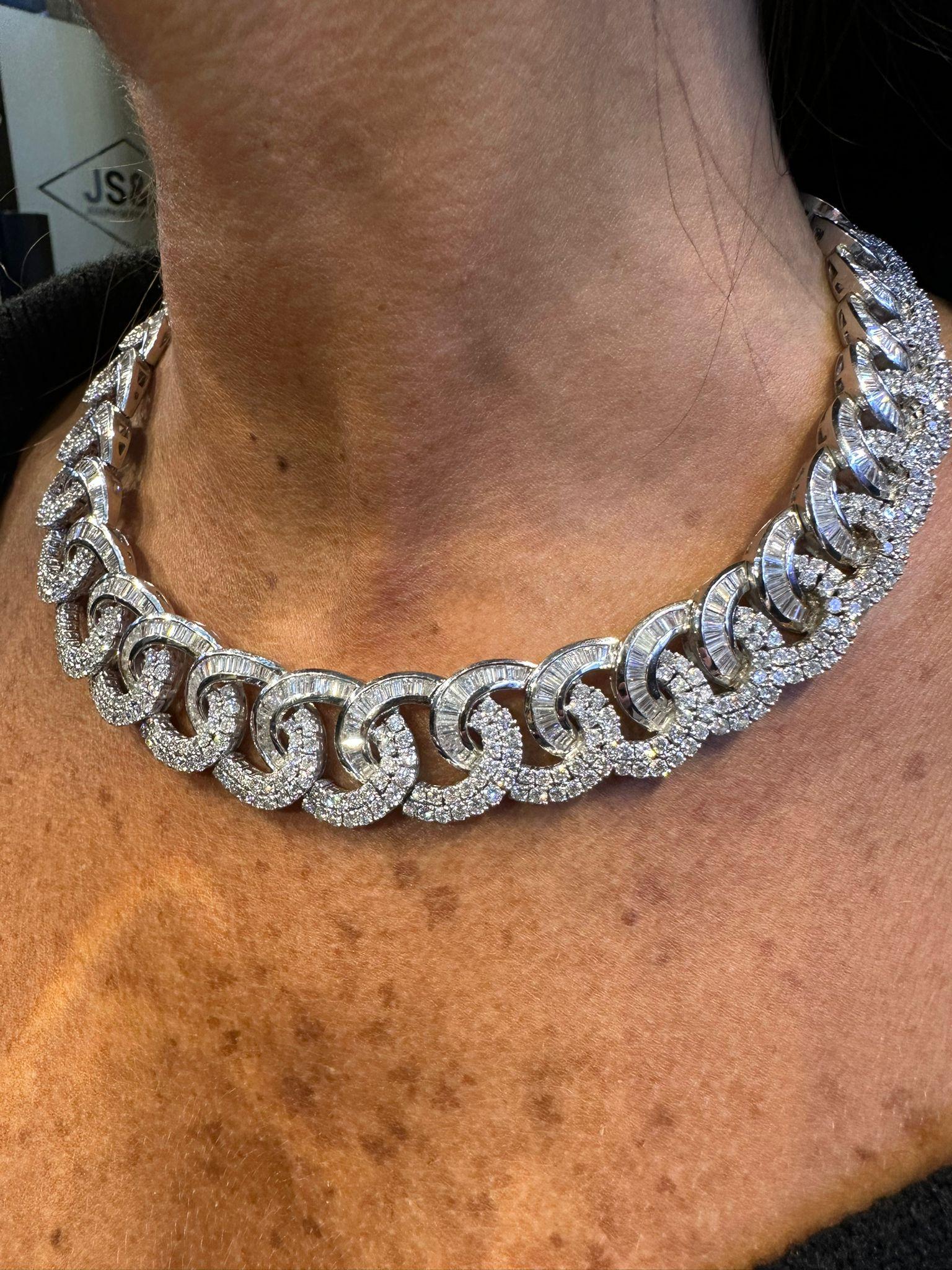 tennis necklace and earring set
