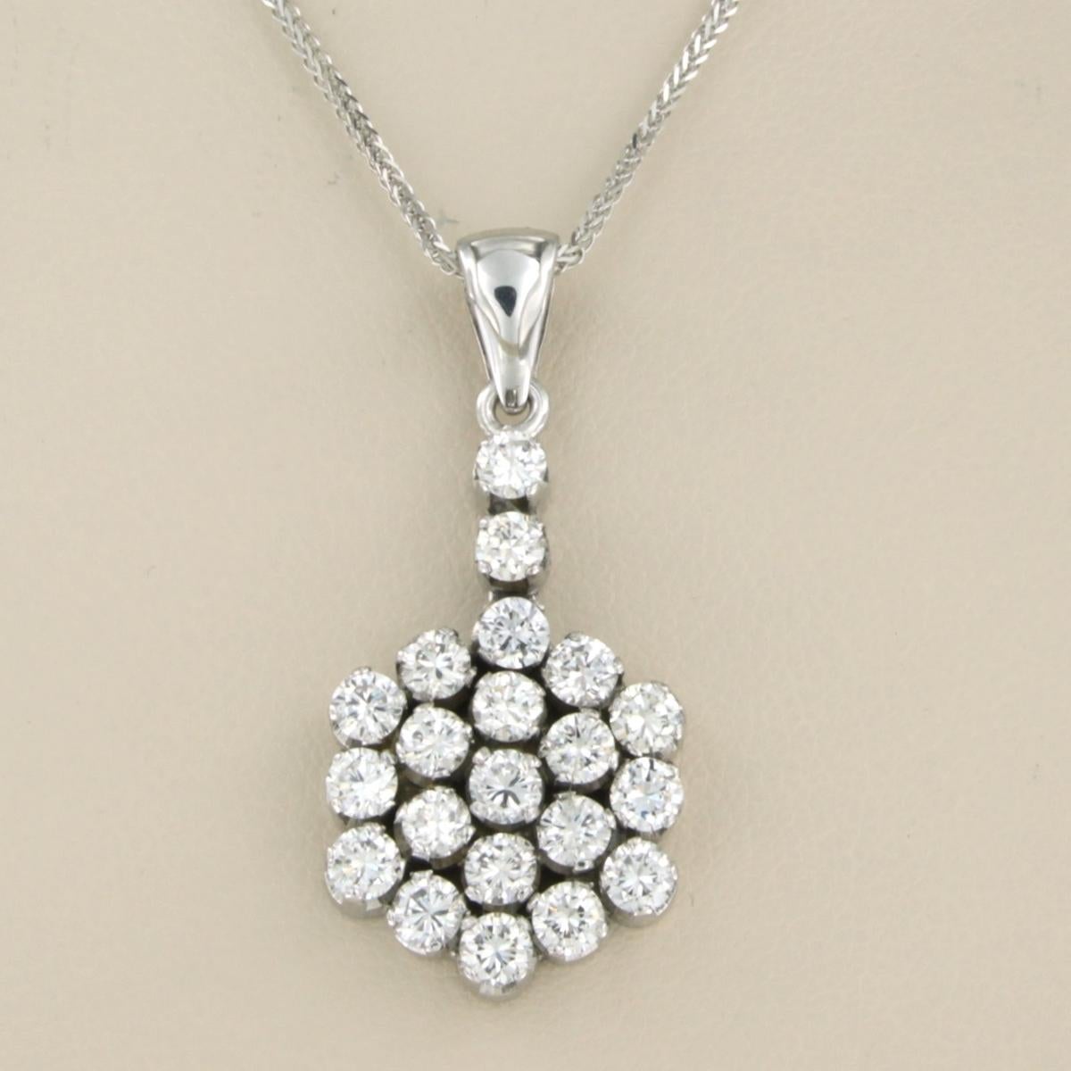Modern Diamond Necklace For Sale
