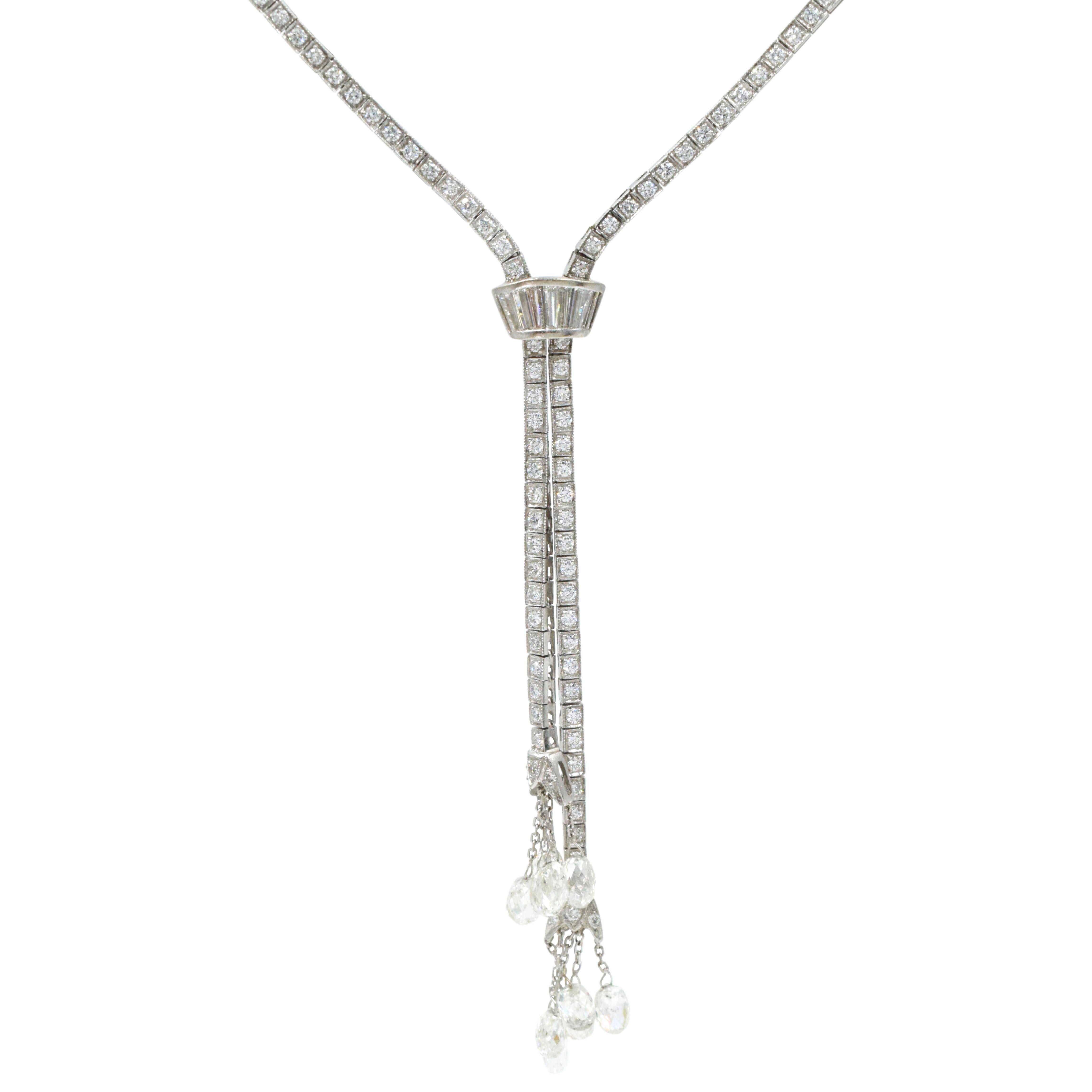 Diamond Necklace In Excellent Condition For Sale In New York, NY