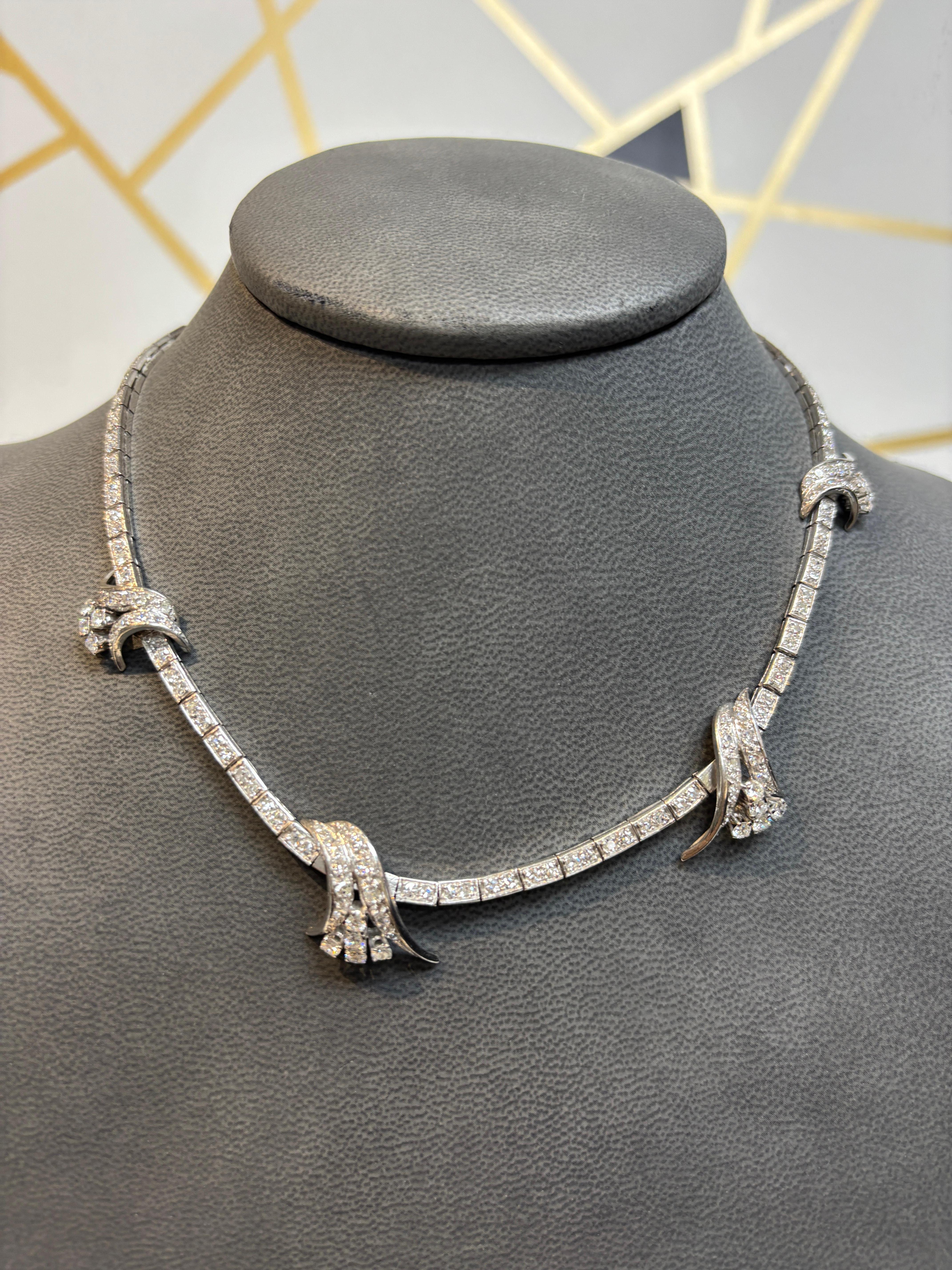 Women's Diamond Necklace For Sale