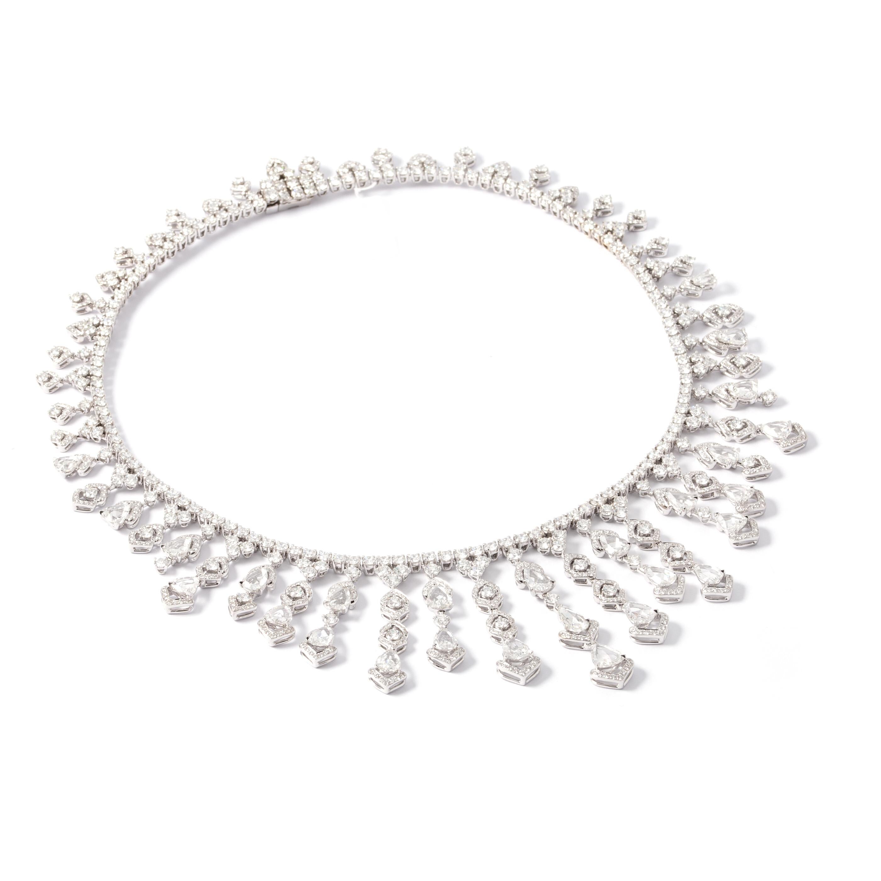 Diamond Necklace In New Condition For Sale In Geneva, CH