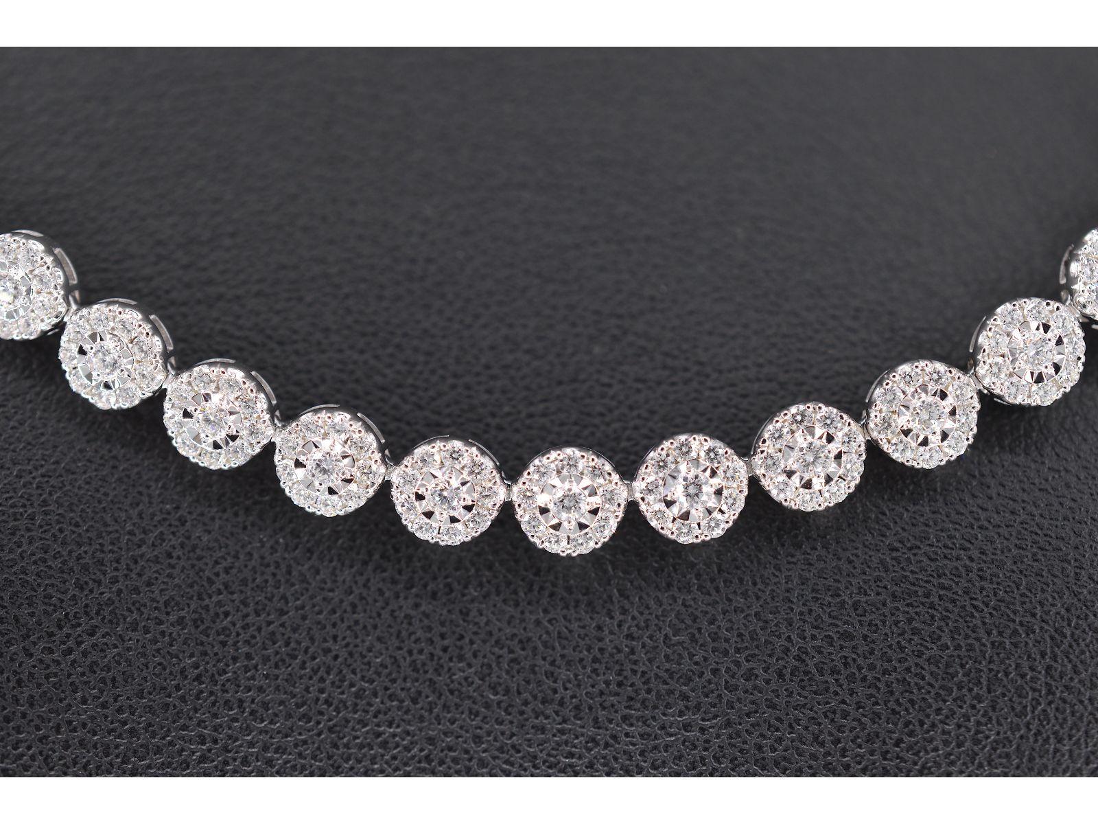 Diamond Necklace Fully Set with 670 Brilliant Cut Diamonds, 8.00 Carat In New Condition In AMSTELVEEN, NH