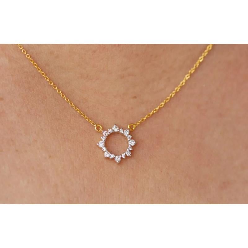 Diamond Sun Halskette 14K Solid Yellow Gold Sonne Kreis Anhänger Weihnachten Geschenk
Geringes Gewicht, kann jeden Tag getragen werden

Zusätzliche Informationen:
Zustand: Neu ohne Etiketten: Ein brandneuer, unbenutzter und ungetragener Artikel