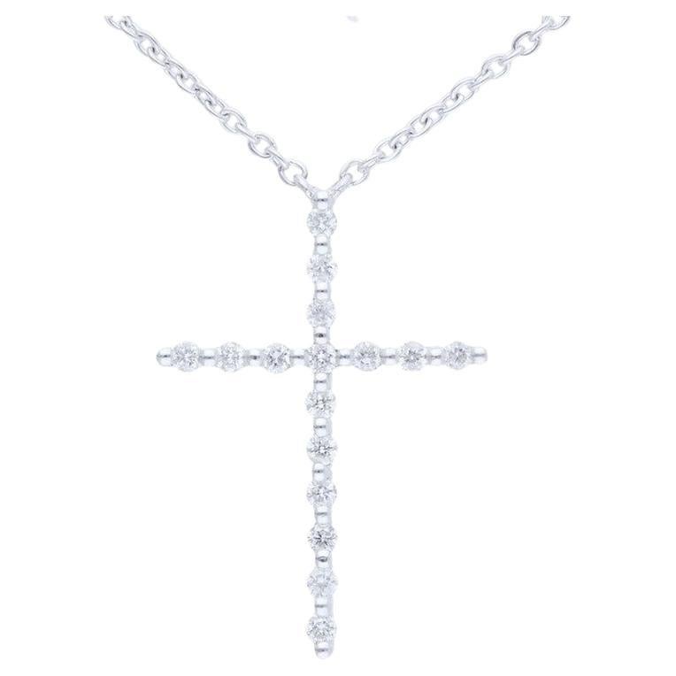 Collier en or blanc 14 carats avec diamants (0,1 ct. pt. diamant)