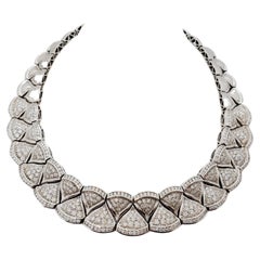 Collier de diamants en or blanc 14 carats