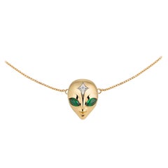 Diamond Necklace in 18K Vermeil Gold – She’s an Alien