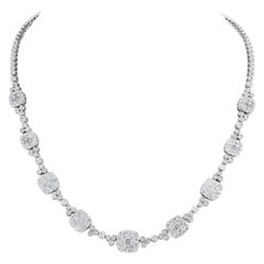 Diamond Necklace in 18k White Gold