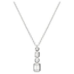 Collar de diamantes en oro blanco de 18 quilates, 1,47 quilates