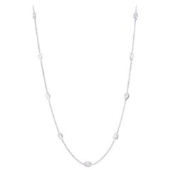 Diamond Necklace in 20 Marquise and Pear Shape with 18k white gold