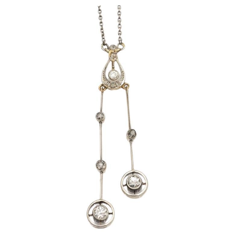 Diamond necklace negligée, early 20th century.