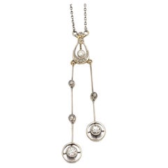 Diamond necklace negligée, early 20th century.
