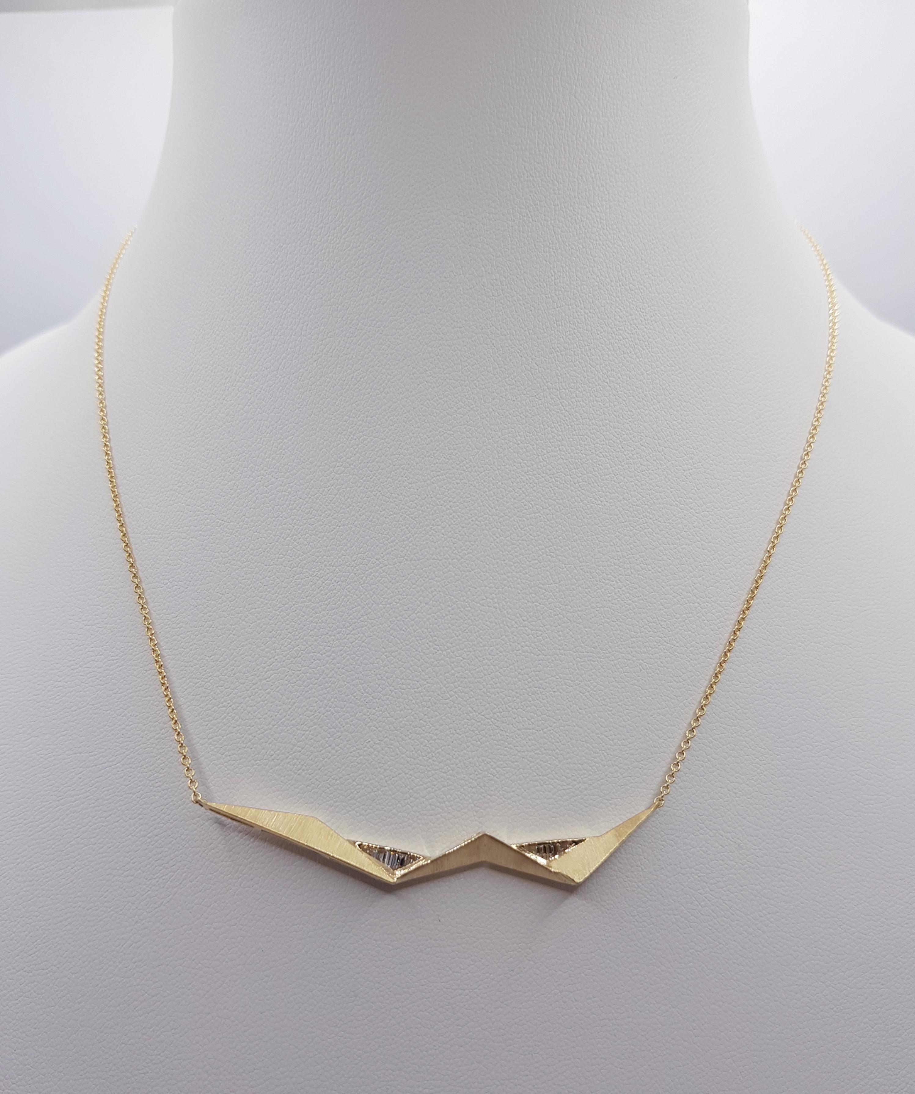 Diamant-Halskette in 18 Karat Goldfassung von Kavant & Sharart (Brillantschliff) im Angebot