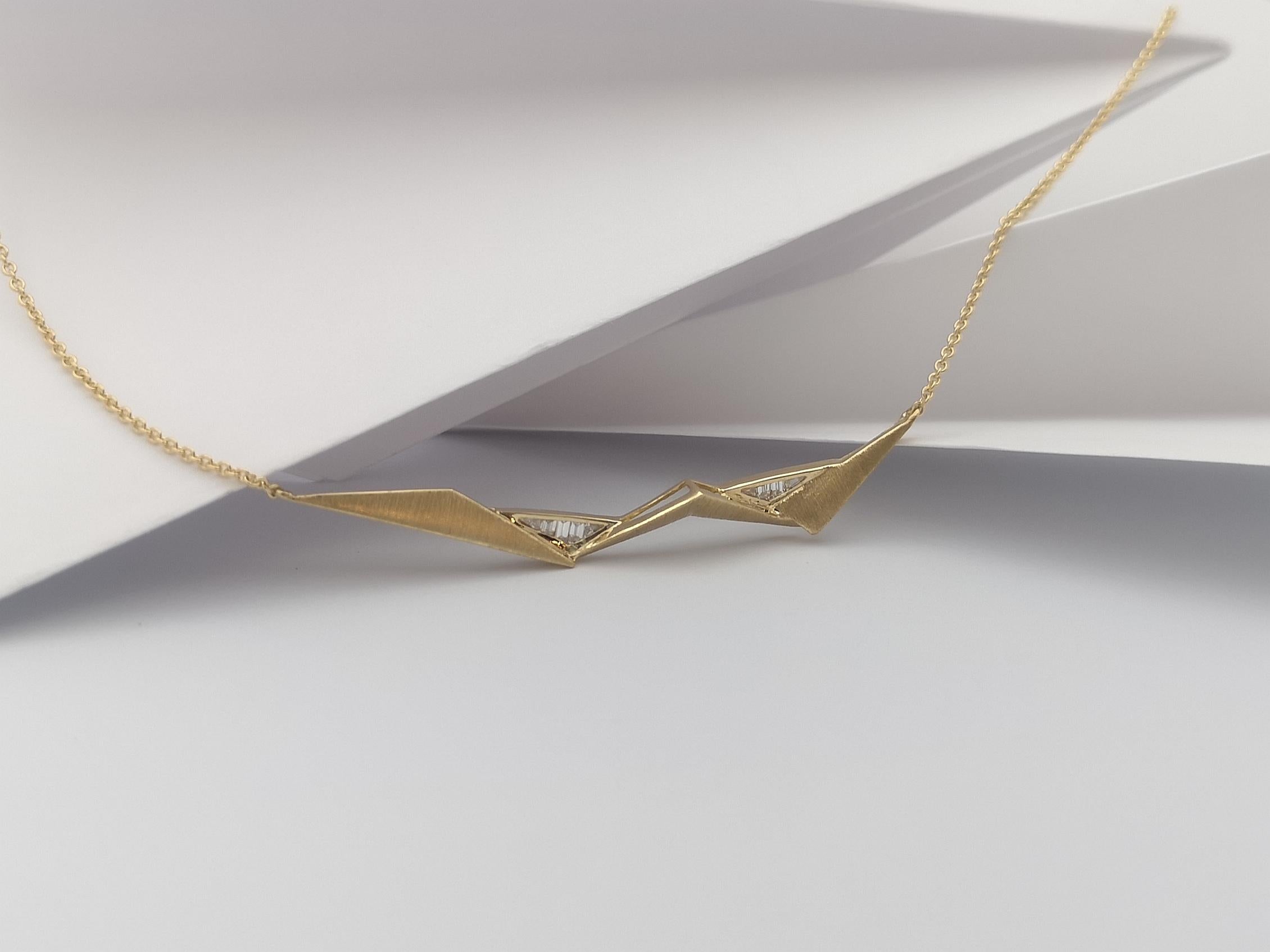 Diamant-Halskette in 18 Karat Goldfassung von Kavant & Sharart Damen im Angebot